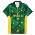 Australia Kangaroo Custom Family Matching Tank Maxi Dress and Hawaiian Shirt Aussie National Color Sporty Pattern