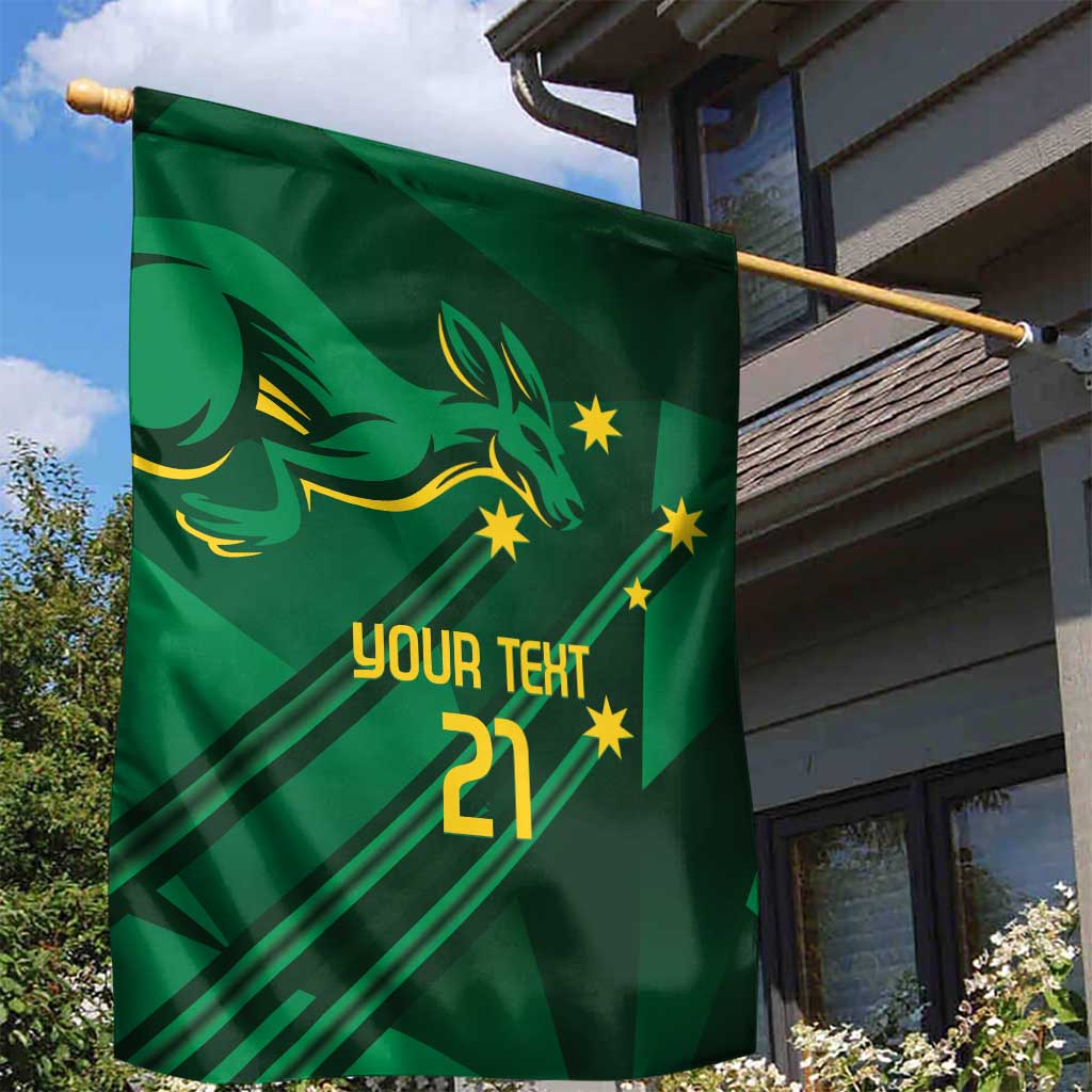 Australia Kangaroo Custom Garden Flag Aussie National Color Sporty Pattern