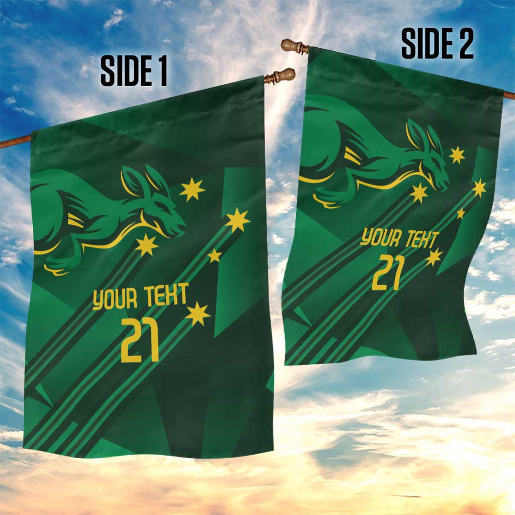 Australia Kangaroo Custom Garden Flag Aussie National Color Sporty Pattern