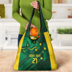 Australia Kangaroo Custom Grocery Bag Aussie National Color Sporty Pattern