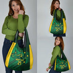 Australia Kangaroo Custom Grocery Bag Aussie National Color Sporty Pattern