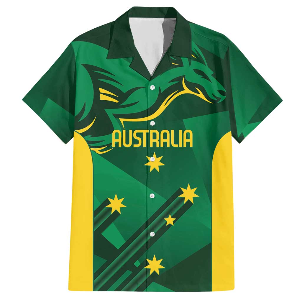Australia Kangaroo Custom Hawaiian Shirt Aussie National Color Sporty Pattern