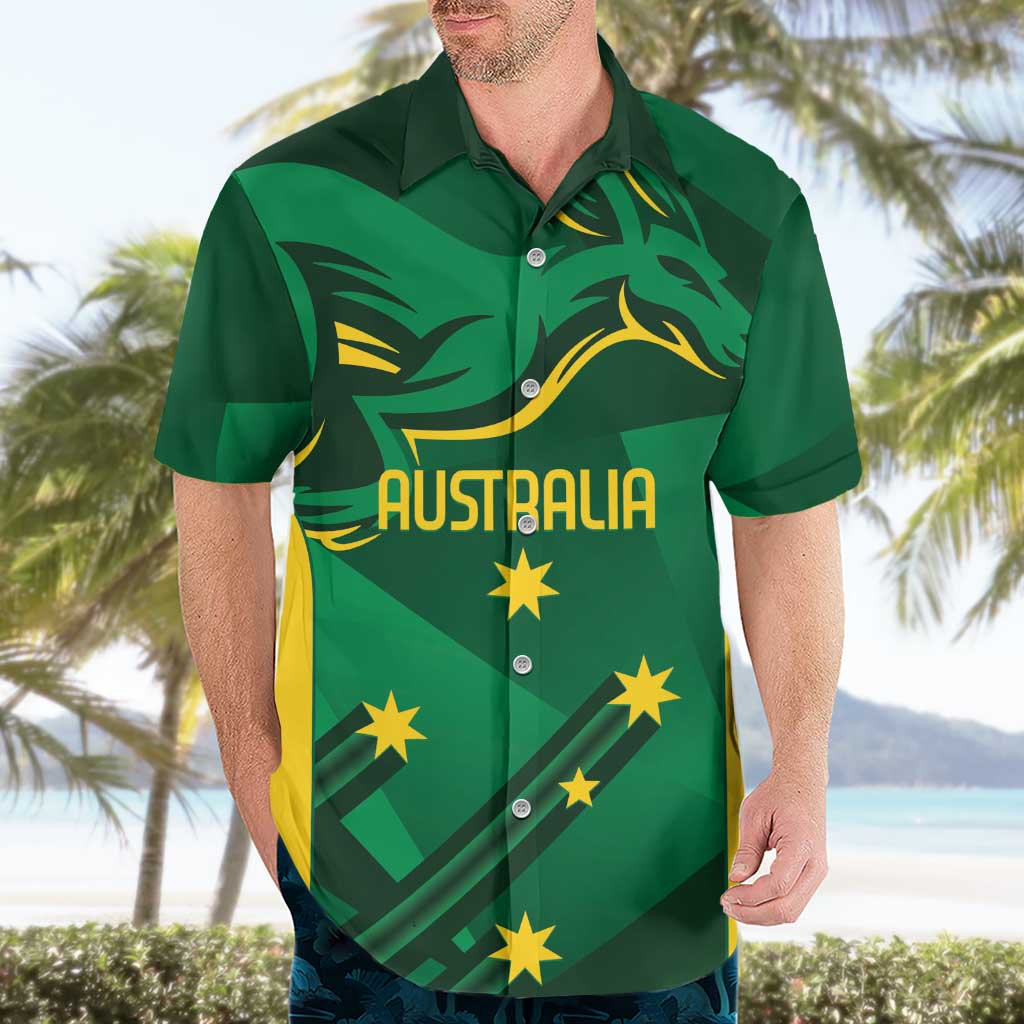 Australia Kangaroo Custom Hawaiian Shirt Aussie National Color Sporty Pattern