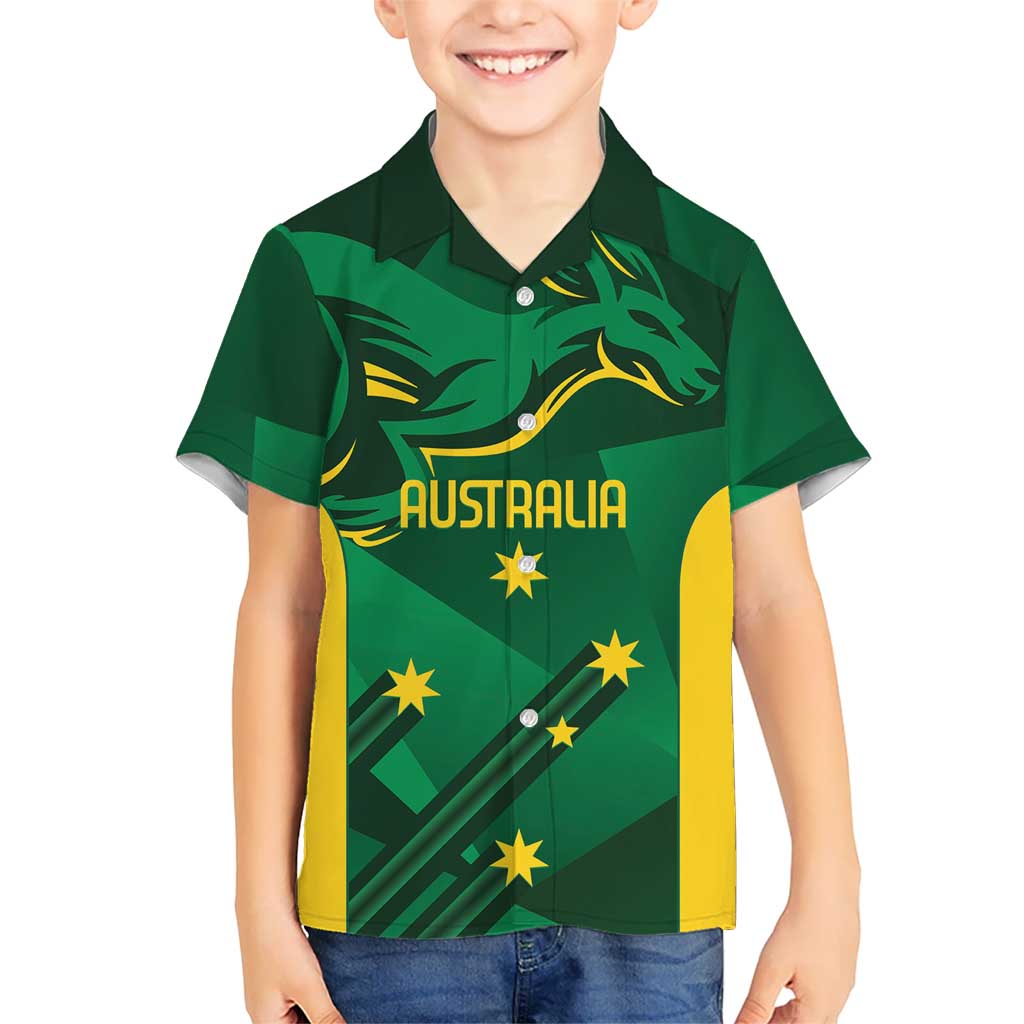 Australia Kangaroo Custom Hawaiian Shirt Aussie National Color Sporty Pattern