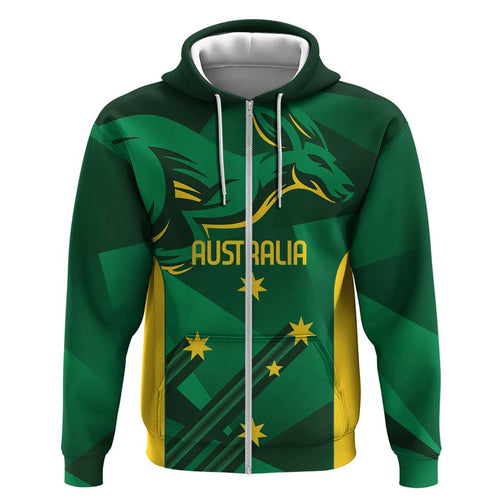 Australia Kangaroo Custom Hoodie Aussie National Color Sporty Pattern
