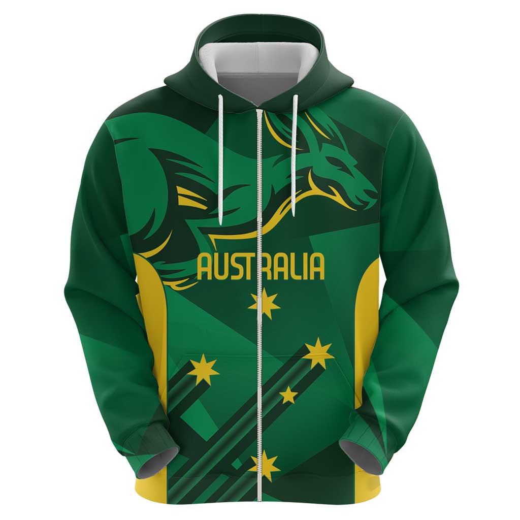 Australia Kangaroo Custom Hoodie Aussie National Color Sporty Pattern