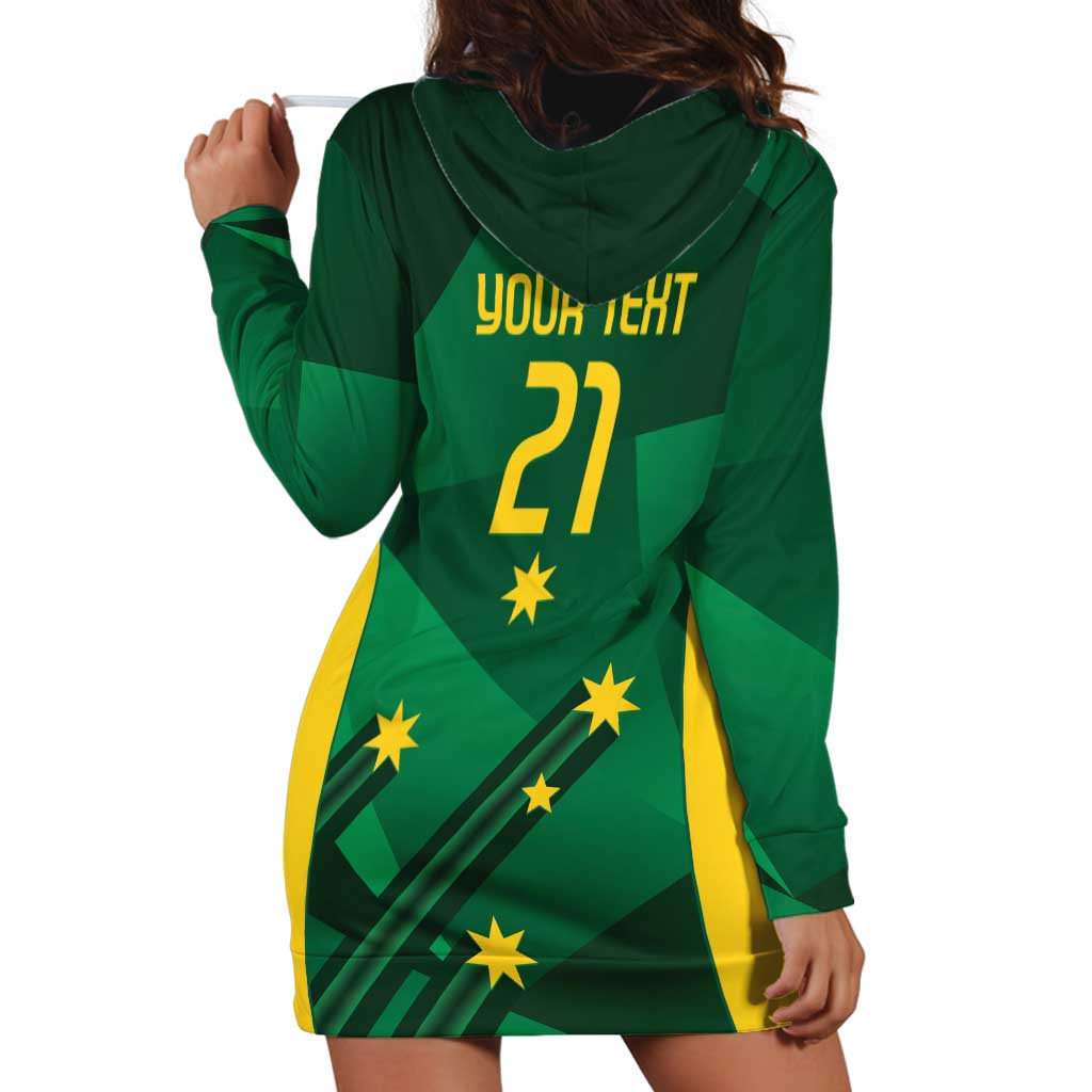 Australia Kangaroo Custom Hoodie Dress Aussie National Color Sporty Pattern