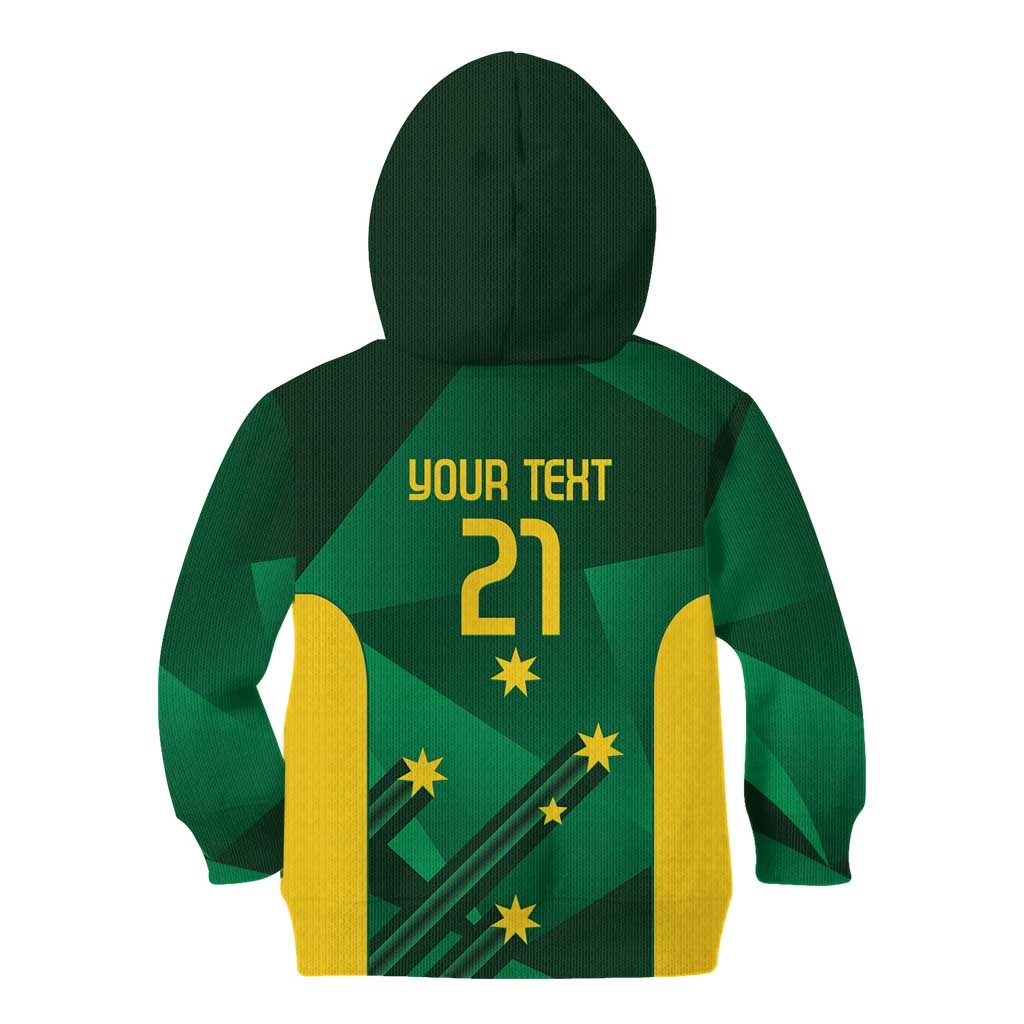 Australia Kangaroo Custom Kid Hoodie Aussie National Color Sporty Pattern