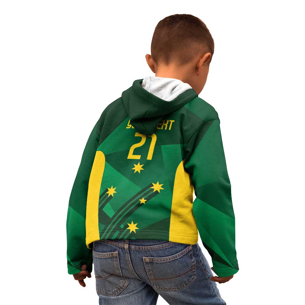 Australia Kangaroo Custom Kid Hoodie Aussie National Color Sporty Pattern