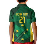 Australia Kangaroo Custom Kid Polo Shirt Aussie National Color Sporty Pattern