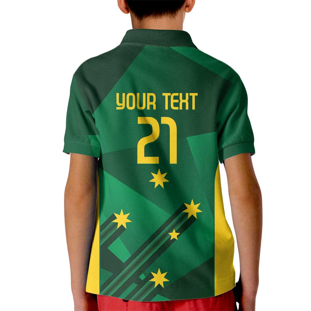 Australia Kangaroo Custom Kid Polo Shirt Aussie National Color Sporty Pattern