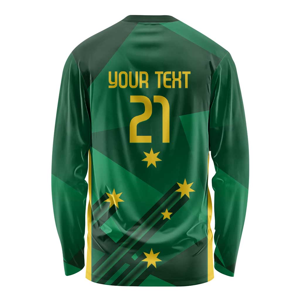 Australia Kangaroo Custom Long Sleeve Shirt Aussie National Color Sporty Pattern