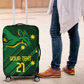 Australia Kangaroo Custom Luggage Cover Aussie National Color Sporty Pattern