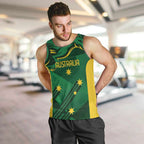 Australia Kangaroo Custom Men Tank Top Aussie National Color Sporty Pattern