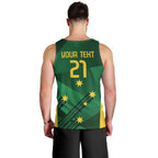 Australia Kangaroo Custom Men Tank Top Aussie National Color Sporty Pattern