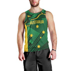 Australia Kangaroo Custom Men Tank Top Aussie National Color Sporty Pattern