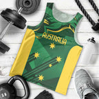 Australia Kangaroo Custom Men Tank Top Aussie National Color Sporty Pattern
