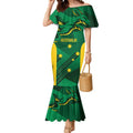 Australia Kangaroo Custom Mermaid Dress Aussie National Color Sporty Pattern