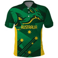 Australia Kangaroo Custom Polo Shirt Aussie National Color Sporty Pattern