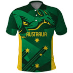 Australia Kangaroo Custom Polo Shirt Aussie National Color Sporty Pattern