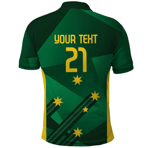 Australia Kangaroo Custom Polo Shirt Aussie National Color Sporty Pattern