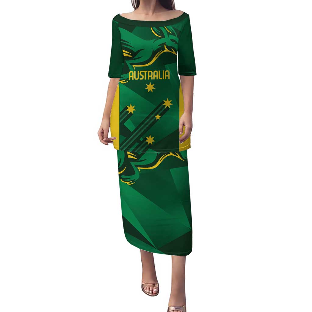 Australia Kangaroo Custom Puletasi Aussie National Color Sporty Pattern