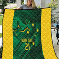 Australia Kangaroo Custom Quilt Aussie National Color Sporty Pattern