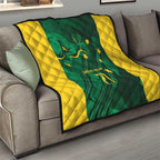 Australia Kangaroo Custom Quilt Aussie National Color Sporty Pattern