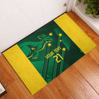 Australia Kangaroo Custom Rubber Doormat Aussie National Color Sporty Pattern