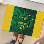Australia Kangaroo Custom Rubber Doormat Aussie National Color Sporty Pattern
