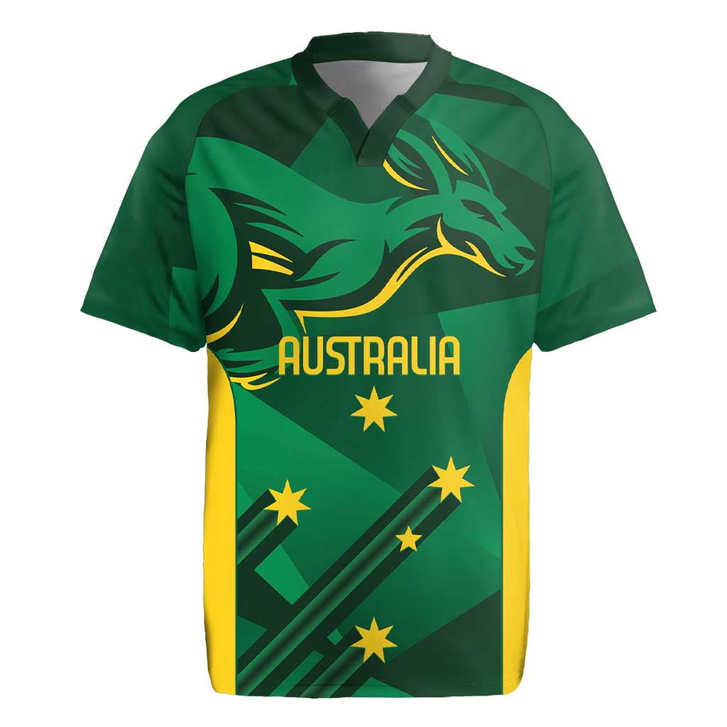Australia Kangaroo Custom Rugby Jersey Aussie National Color Sporty Pattern