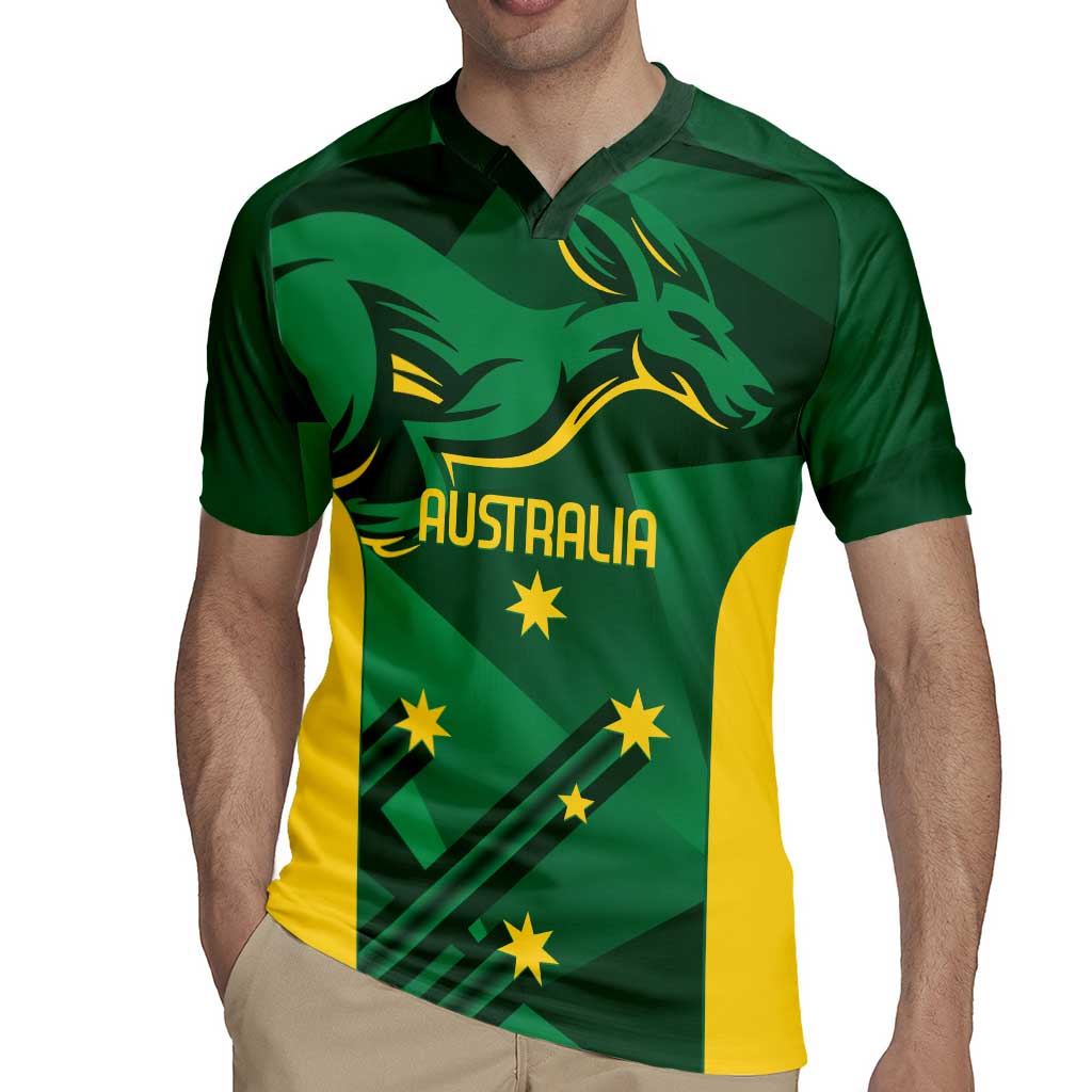 Australia Kangaroo Custom Rugby Jersey Aussie National Color Sporty Pattern