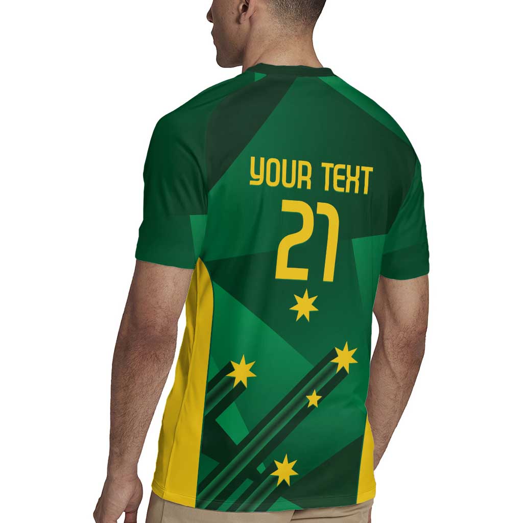 Australia Kangaroo Custom Rugby Jersey Aussie National Color Sporty Pattern