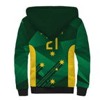 Australia Kangaroo Custom Sherpa Hoodie Aussie National Color Sporty Pattern