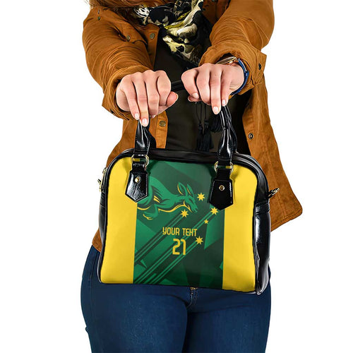 Australia Kangaroo Custom Shoulder Handbag Aussie National Color Sporty Pattern
