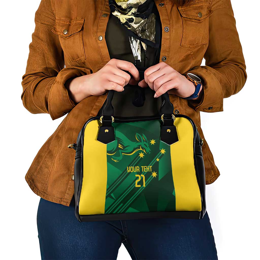 Australia Kangaroo Custom Shoulder Handbag Aussie National Color Sporty Pattern