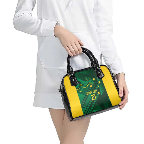 Australia Kangaroo Custom Shoulder Handbag Aussie National Color Sporty Pattern