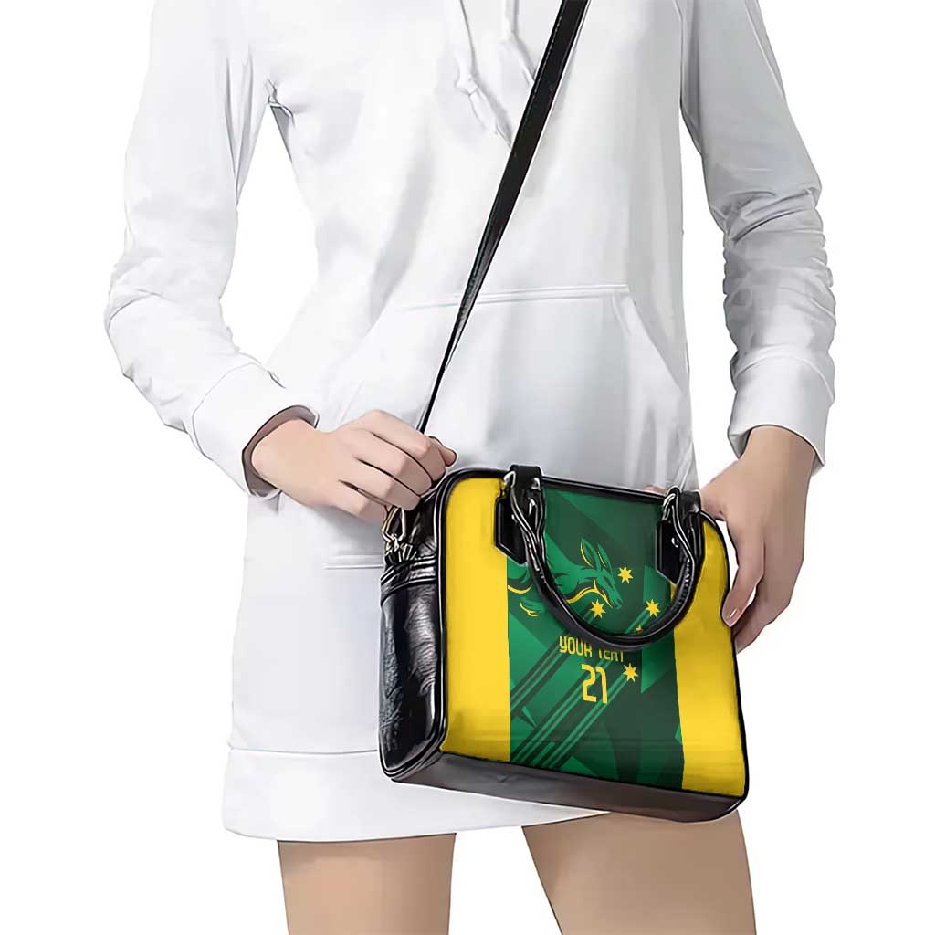 Australia Kangaroo Custom Shoulder Handbag Aussie National Color Sporty Pattern