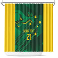 Australia Kangaroo Custom Shower Curtain Aussie National Color Sporty Pattern
