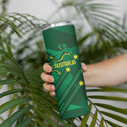 Australia Kangaroo Custom Skinny Tumbler Aussie National Color Sporty Pattern