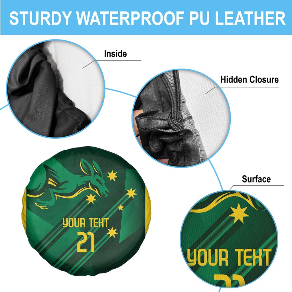 Australia Kangaroo Custom Spare Tire Cover Aussie National Color Sporty Pattern