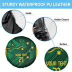 Australia Kangaroo Custom Spare Tire Cover Aussie National Color Sporty Pattern