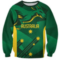 Australia Kangaroo Custom Sweatshirt Aussie National Color Sporty Pattern