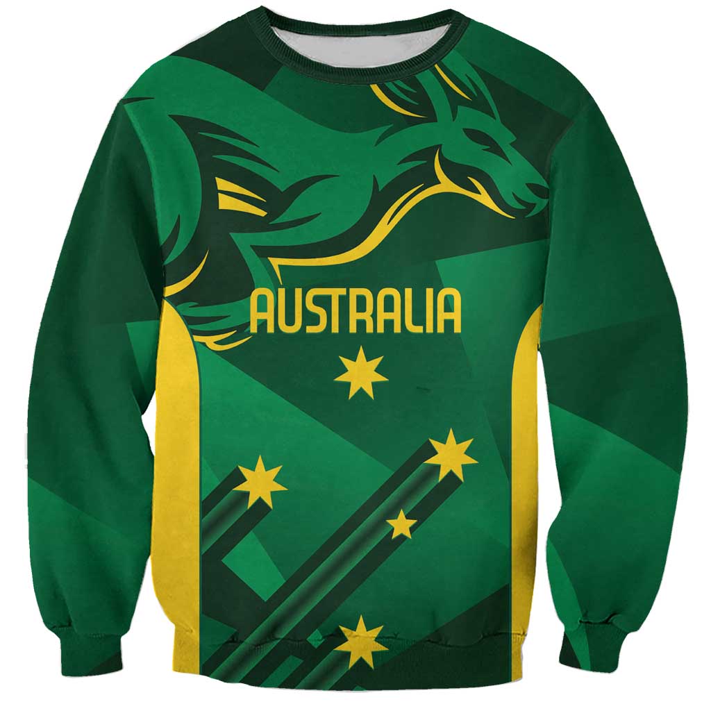 Australia Kangaroo Custom Sweatshirt Aussie National Color Sporty Pattern