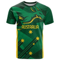 Australia Kangaroo Custom T Shirt Aussie National Color Sporty Pattern