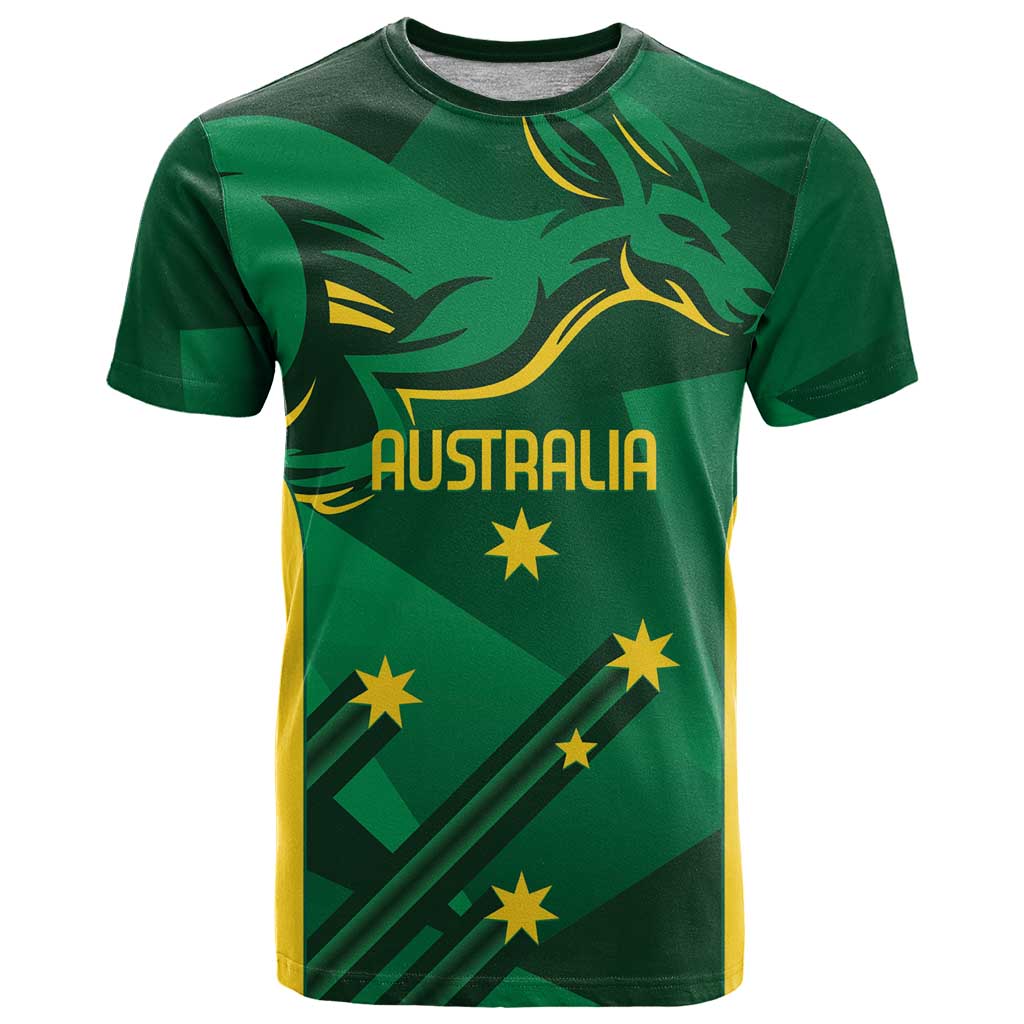 Australia Kangaroo Custom T Shirt Aussie National Color Sporty Pattern