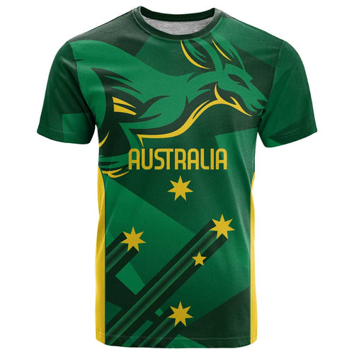 Australia Kangaroo Custom T Shirt Aussie National Color Sporty Pattern