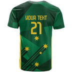 Australia Kangaroo Custom T Shirt Aussie National Color Sporty Pattern