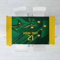 Australia Kangaroo Custom Tablecloth Aussie National Color Sporty Pattern