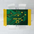 Australia Kangaroo Custom Tablecloth Aussie National Color Sporty Pattern